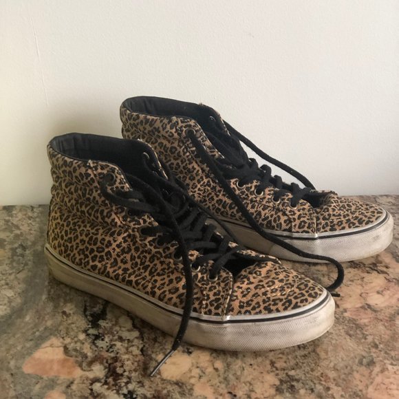 SOLD- VANS LEO canvas high top sneakers - Picture 1 of 7
